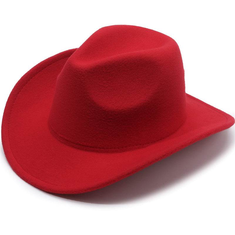 European & American Woolen Cowboy Hat - Stylish Adjustable Fit for All - Buy Center