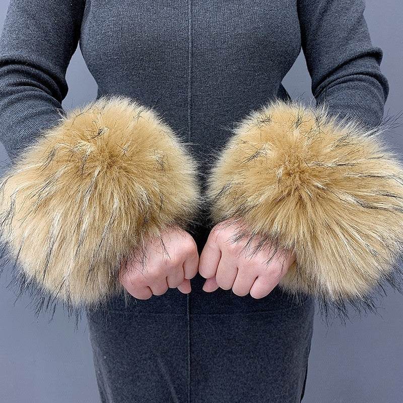 Imitation Rabbit Hair Wristband Cuffs - Cozy & Stylish Winter Accessory - Buy Center