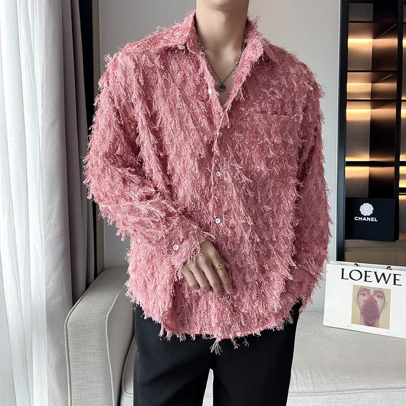 Men's Fashion Long Sleeve Shirt Coat - Trendy Loose Fit, 5 Colors - Buy Center