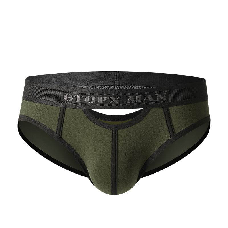 Men's Low Waist Skylight Briefs - Cotton Comfort with Front & Rear Openings - Buy Center
