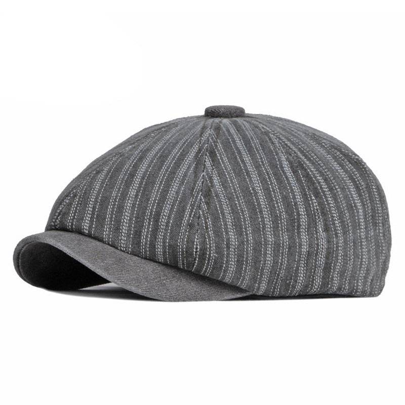 Spring & Autumn Washed Denim Beret - Stylish Octagonal Design for All Seasons - Buy Center