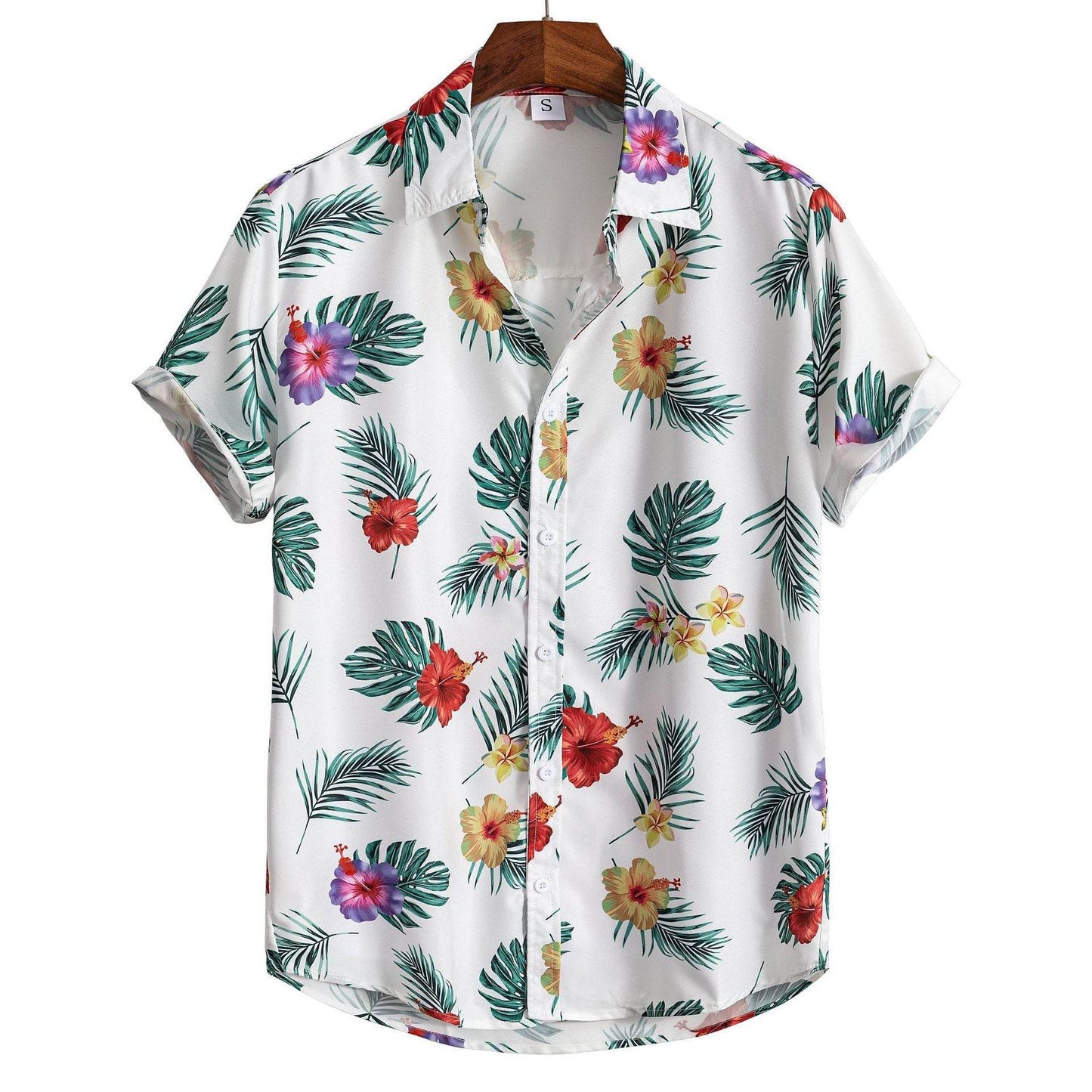 Trendy Men's Hawaiian 3D Printed Shirt - Short-Sleeved Cardigan Style - Buy Center