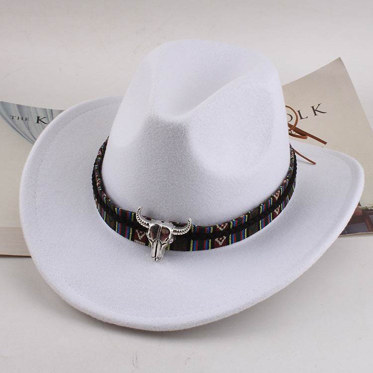 European & American Woolen Cowboy Hat - Stylish Adjustable Fit for All - Buy Center