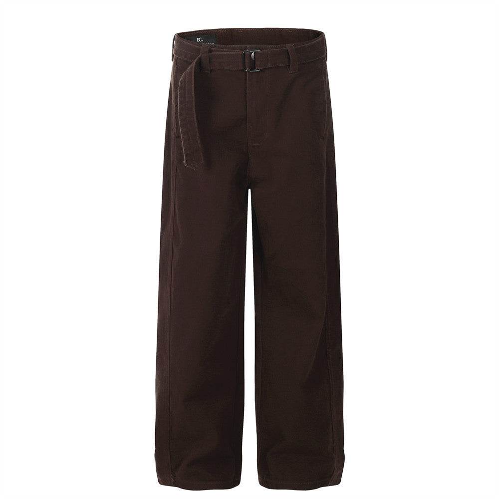 Autumn Loose Straight-Leg Pants - Solid Color Casual Style for Streetwear - Buy Center