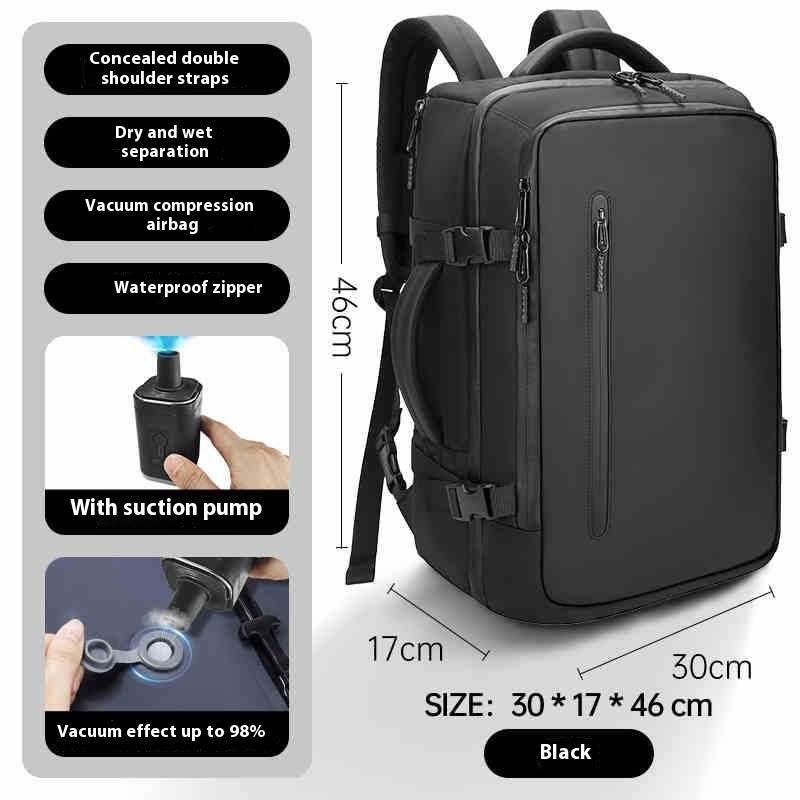 Vacuum Compressible Men's Backpack - Stylish, Durable, Space-Saving Design - Buy Center