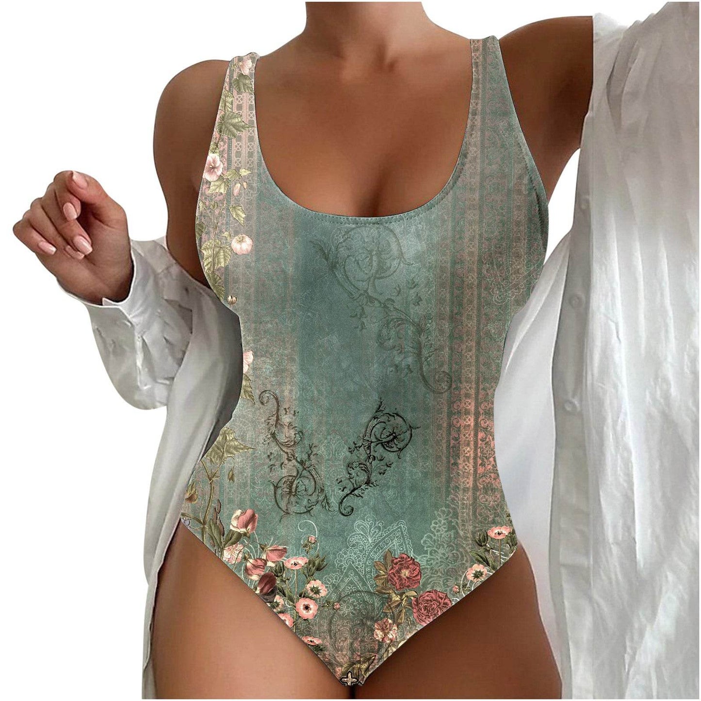 Women’s Seaside Beach Swimsuit - 3D Contrast Stylish One-Piece S-4XL - Buy Center