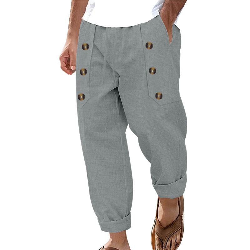 Hawaii Beach Men's Cotton Linen Trousers - Stylish Casual Pants 2025 - Buy Center