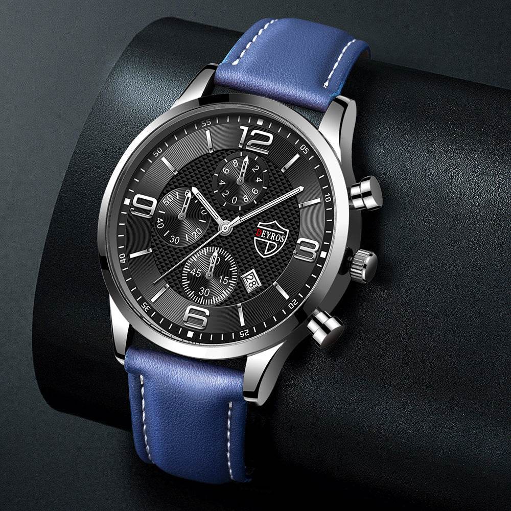 Men's Calendar Quartz Watch - Stylish Fashion Design for 2025 Trends - Buy Center