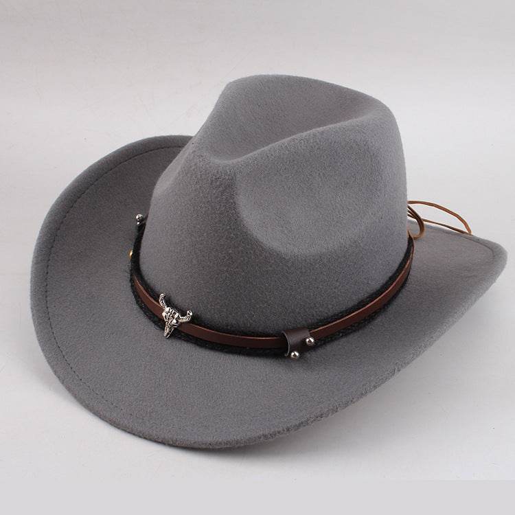 European & American Woolen Cowboy Hat - Stylish Adjustable Fit for All - Buy Center