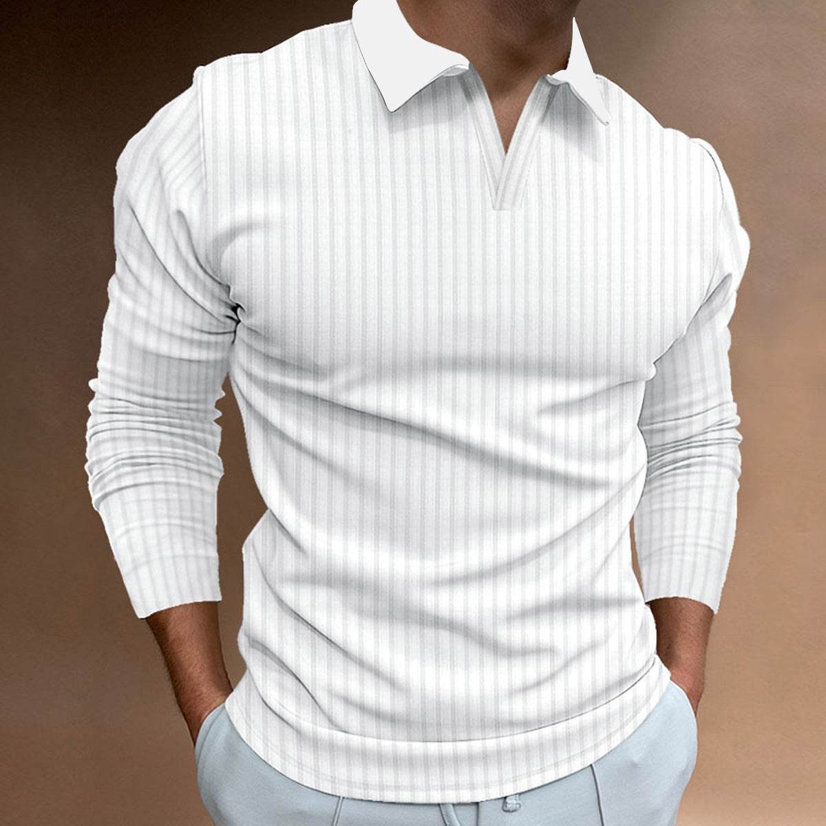 Solid Color Long Sleeve Shirt - Men's Casual & Business Wear 2025 - Buy Center