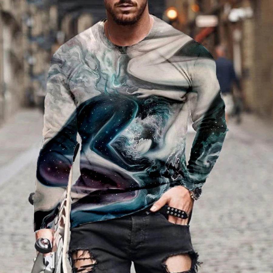 Summer Loose Crew Neck T-Shirt - 3D Print & Stylish Polyester Fabric - Buy Center