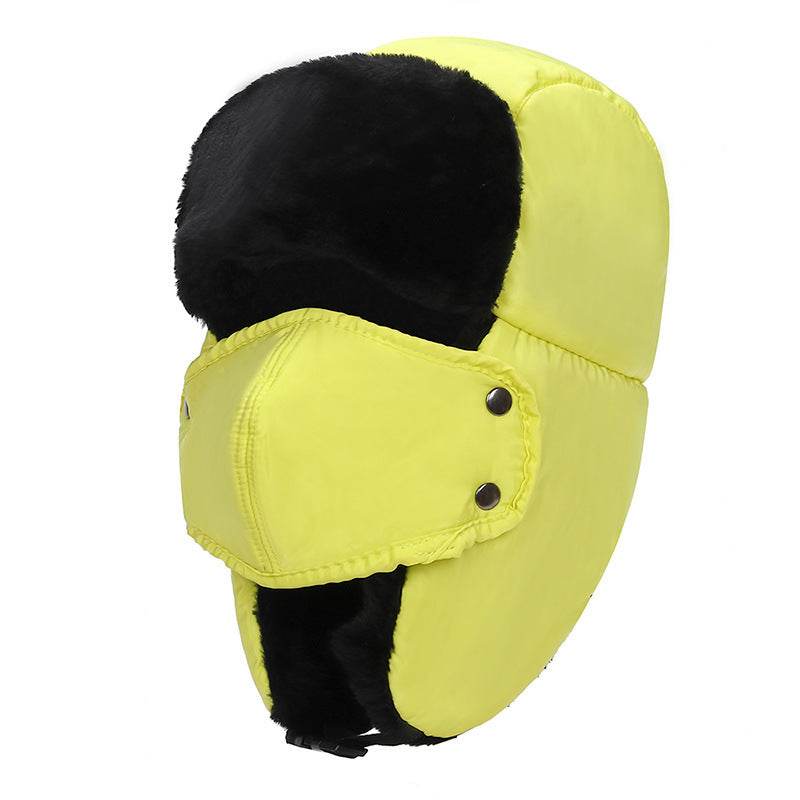 Cold-Proof Plus Velvet Lei Feng Hat - Stylish Bomber Hat for Winter Warmth - Buy Center