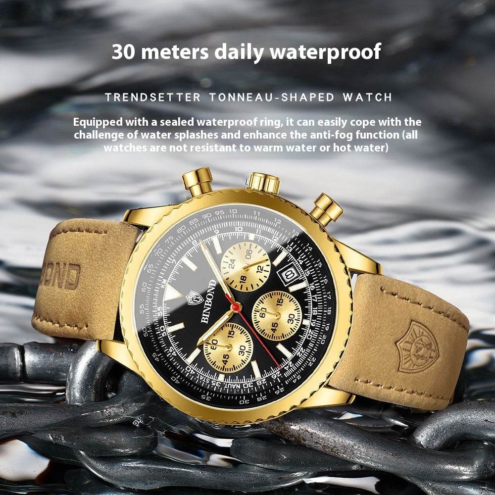 Men's Ultra-Thin Leather Watch - Waterproof & Luminous for Style 2025 - Buy Center