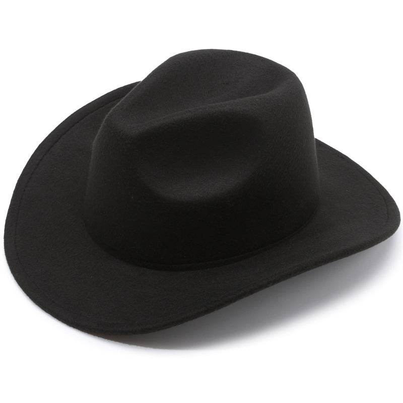 European & American Woolen Cowboy Hat - Stylish Adjustable Fit for All - Buy Center