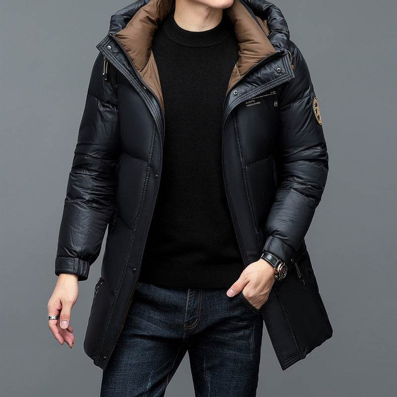 New Winter Men's Duck Down Jacket - Warm & Stylish in Black & Blue - Buy Center