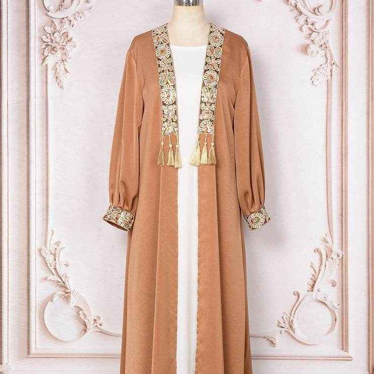 Women's Two-Piece Cardigan Set with Tassel Pendant - Cozy & Stylish
