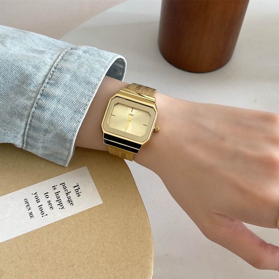 Light Luxury Women's Watch - Elegant Square Dial in Stunning Colors - Buy Center