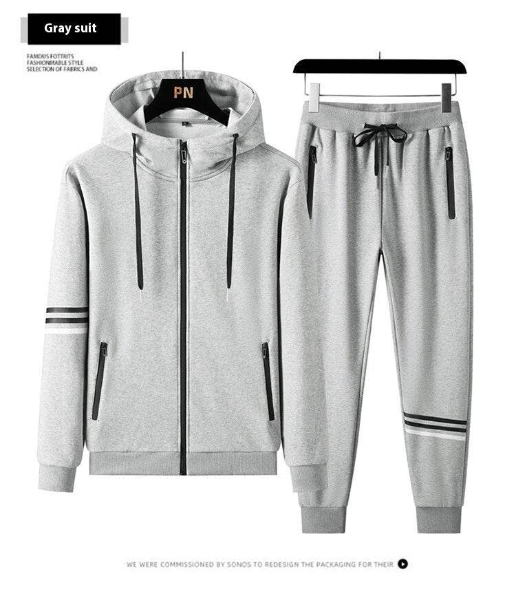 Men's Casual Sports Cotton Hoodie & Trousers Set - Comfortable & Stylish - Buy Center