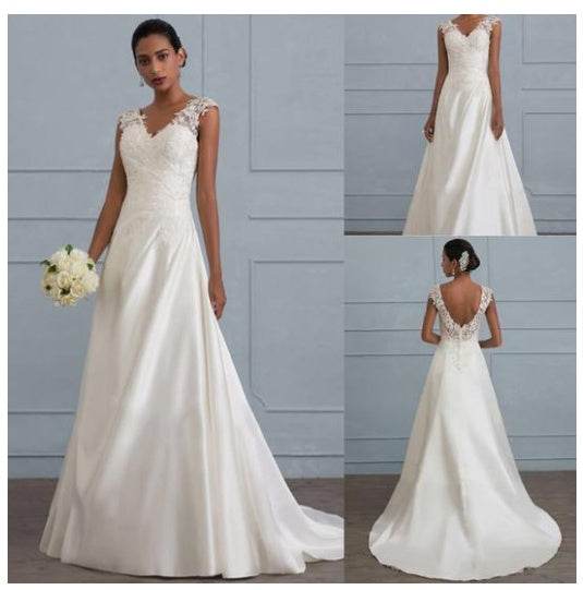 Elegant White Lace Bridesmaid Dress - Backless & Available in Large Sizes - Buy Center