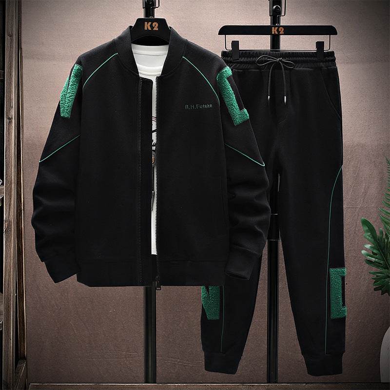 Spring Autumn Embroidered Baseball Sports Set - Stylish Jacket & Pants - Buy Center