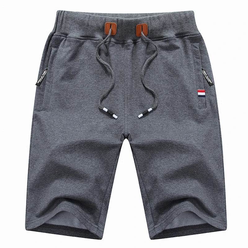 FAVOCENT Men's Casual Cotton Shorts - Solid Drawstring Beach Wear - Buy Center