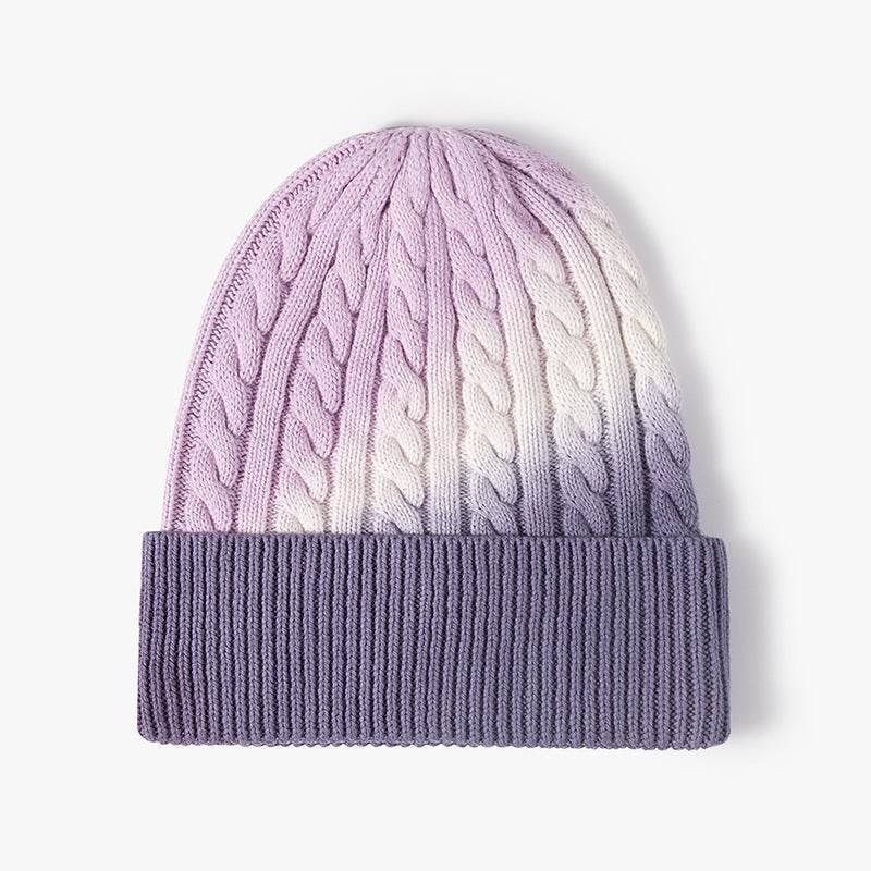 Outdoor Windproof Tie-Dyed Knit Hat - Fashionable Fedoras for All Seasons - Buy Center