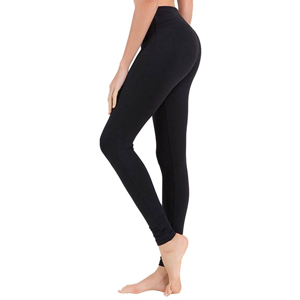 Solid Color High Waist Cropped Leggings - Stylish & Comfortable Fit - Buy Center