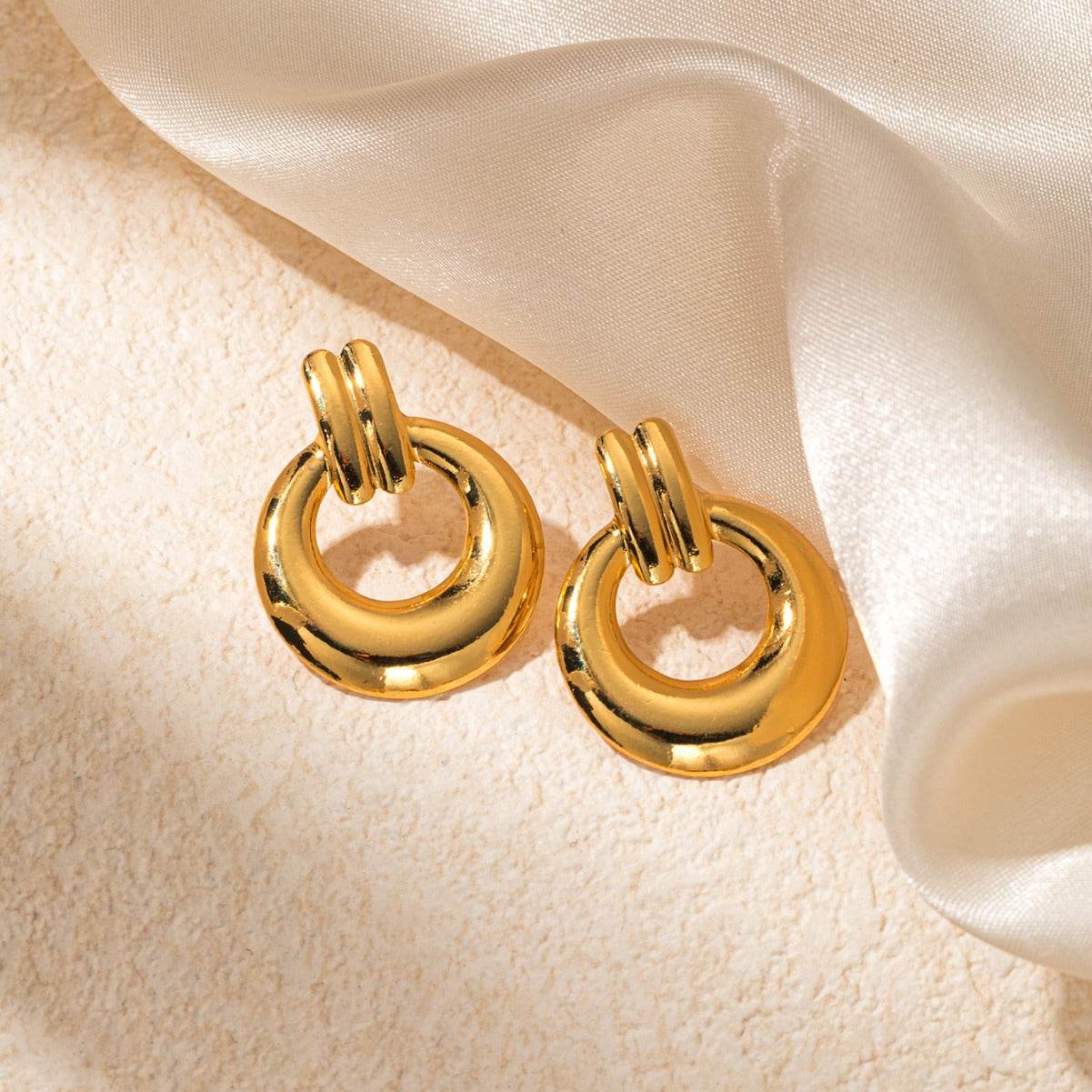 Retro Electroplated Earrings - Premium Titanium Steel for Women’s Style - Buy Center