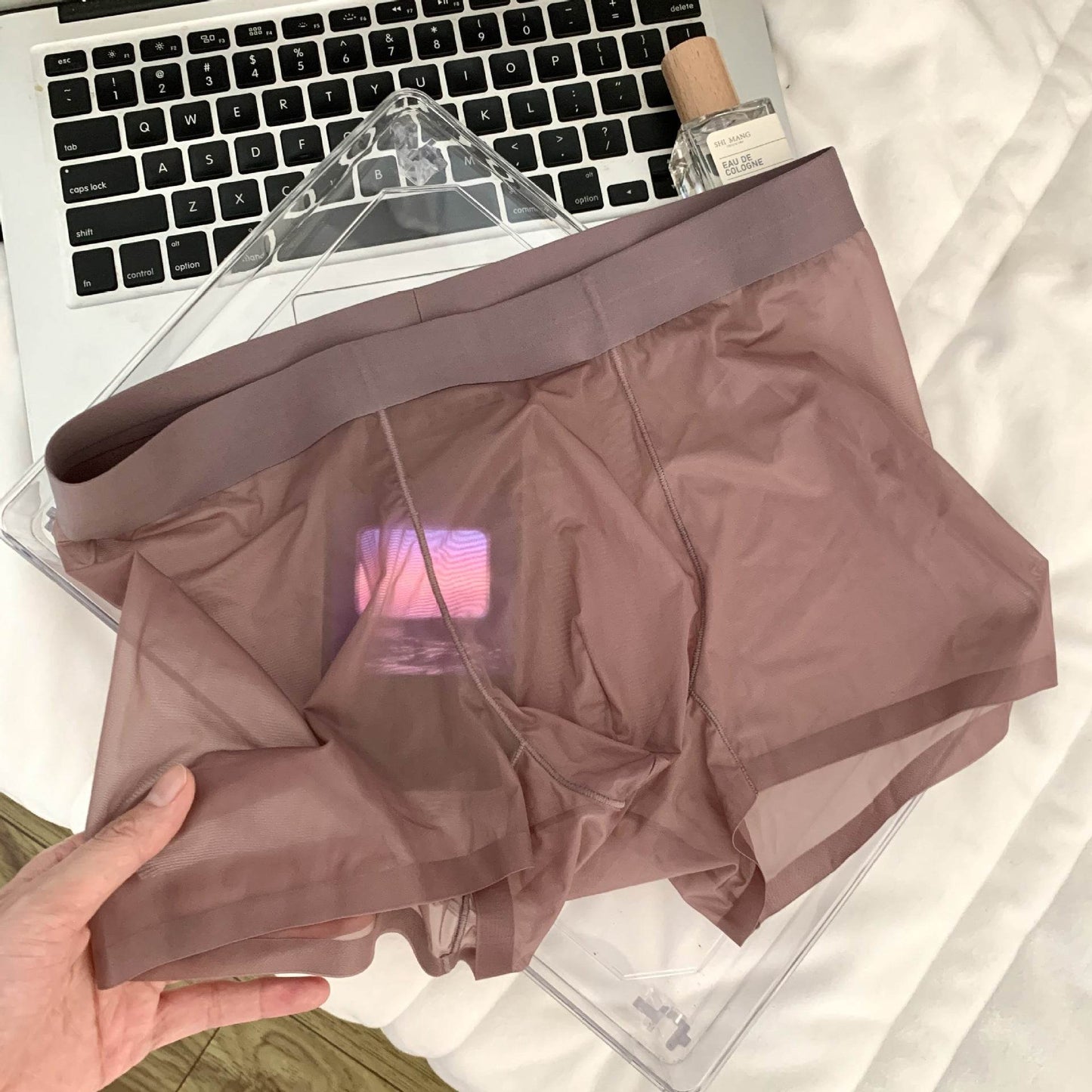 Men's Seamless Ultra-Thin Boxers - 20D Ice Silk, Quick-Drying Comfort - Buy Center