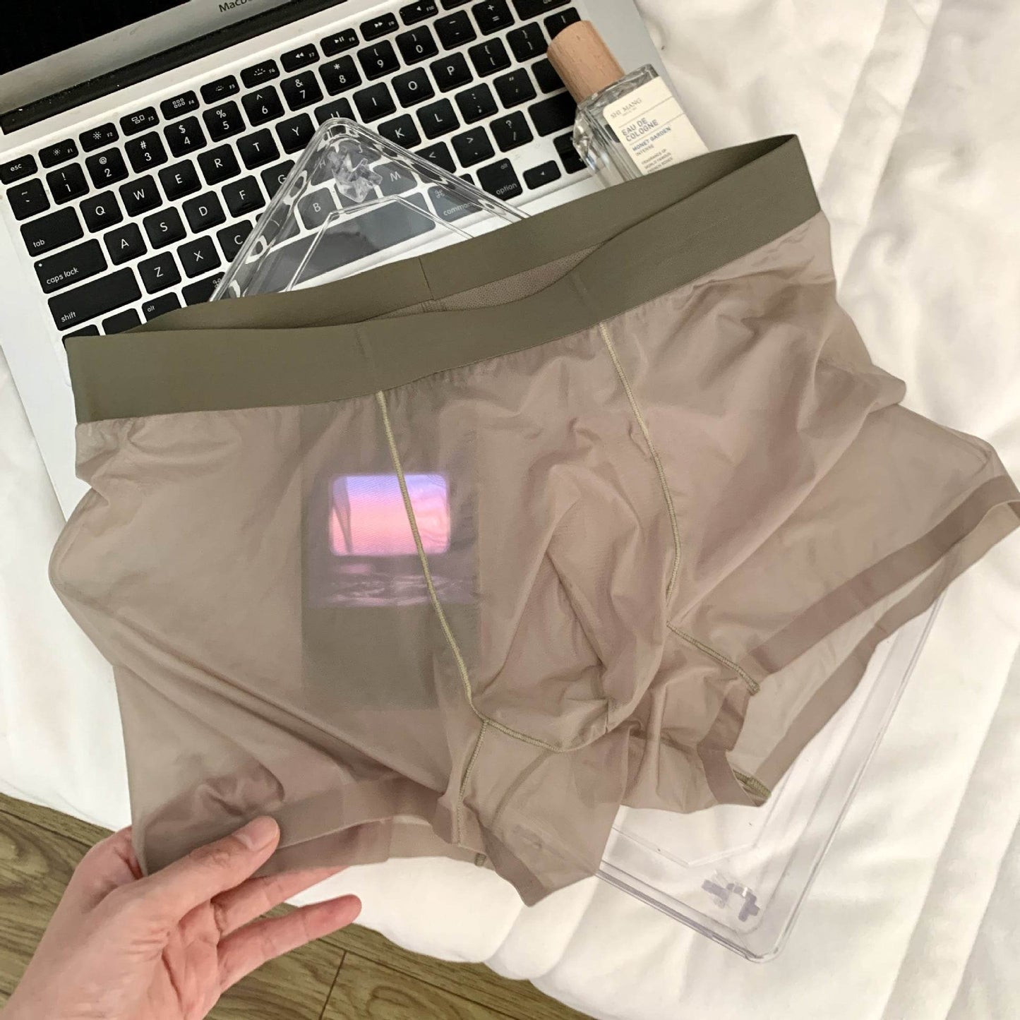 Men's Seamless Ultra-Thin Boxers - 20D Ice Silk, Quick-Drying Comfort - Buy Center