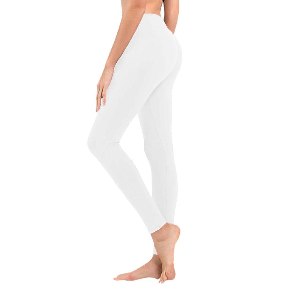Solid Color High Waist Cropped Leggings - Stylish & Comfortable Fit - Buy Center