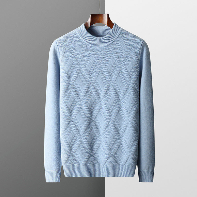 Suéter de lana para hombre de Buycenter: cuello alto, informal, para invierno