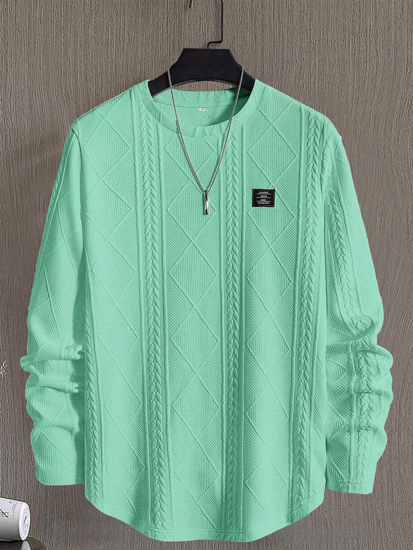 Japanese Retro Men's Pullover Sweater - Casual Long Sleeve, Loose Fit - Buy Center