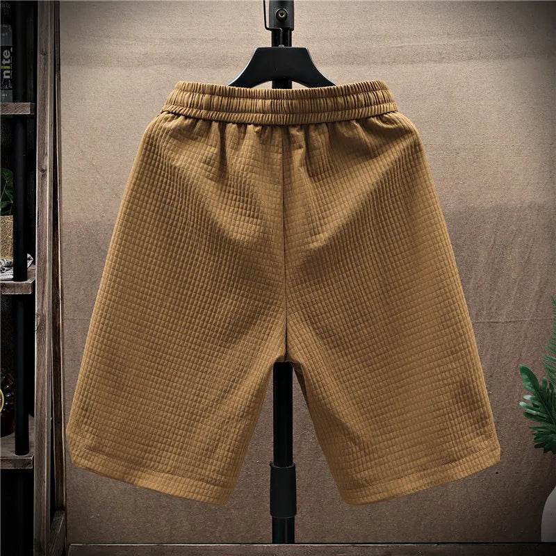 Casual Summer Running Shorts for Men - Wave Pattern Patchwork Design - Buy Center