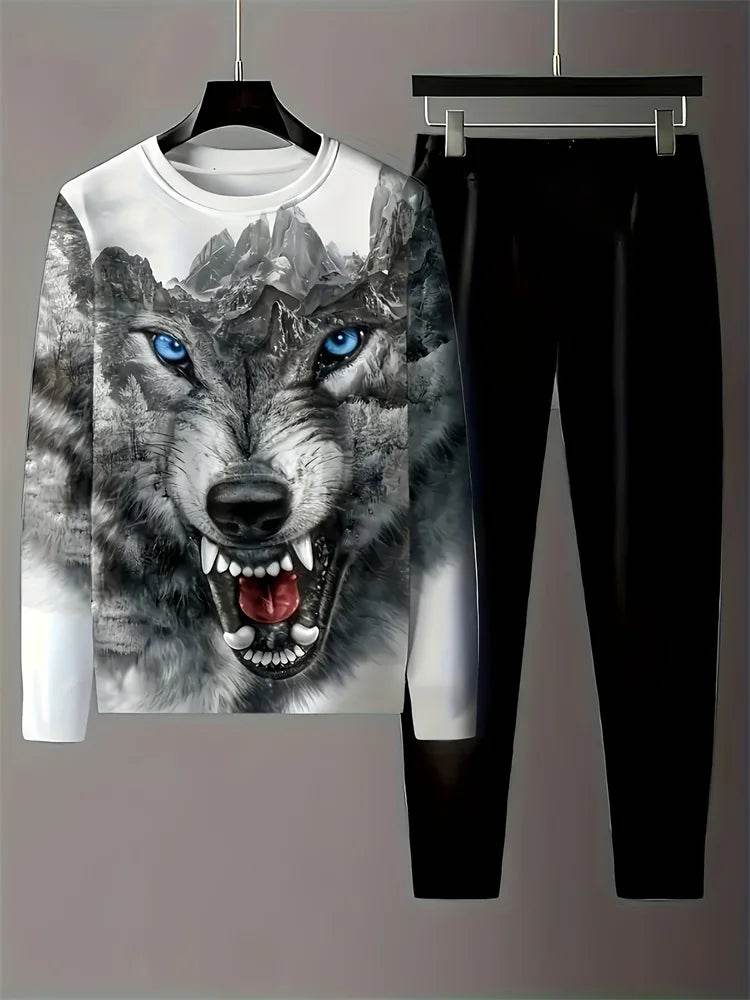 Urban Street Fashion Men's 2pcs Casual Suit - 3D Printed Smile Shirt - Buy Center