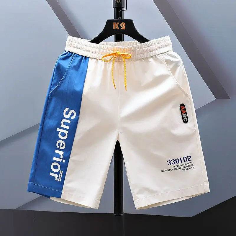 Men's Ice Silk Shorts - Casual Loose Fit with Pockets & Drawstring - Buy Center