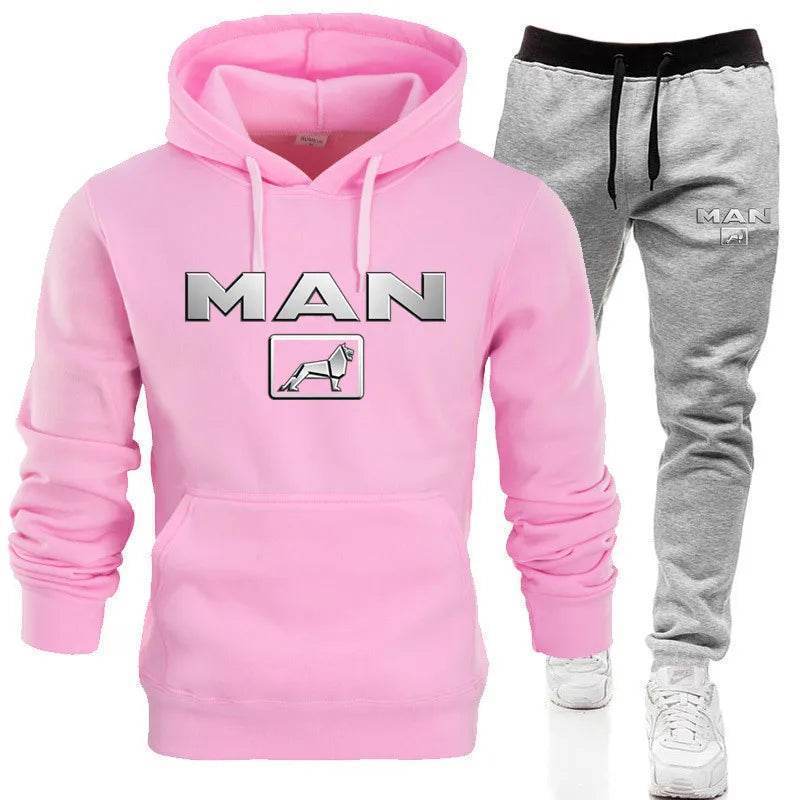 Men's Hoodie Pants Tracksuit Set - Casual Pullover Sportswear - Buy Center