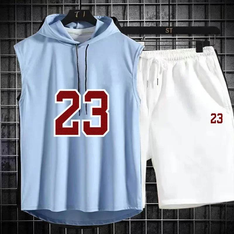 Men's Summer Casual Two Piece Set - T-Shirt & Shorts Twin Suit - Buy Center