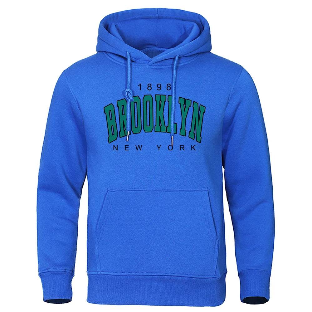 Brooklyn 1898 Oversized Men's Hoody - Casual Crewneck Fashion Sweatshirt - Buy Center