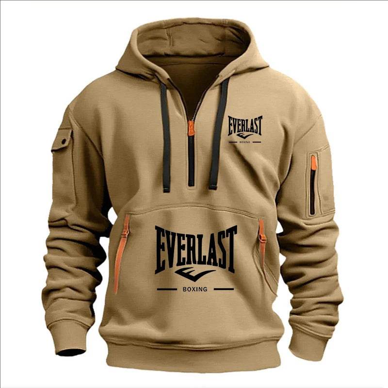 Stylish Men's Printed Hoodie - Multi-Zipper Design for Casual Comfort - Buy Center