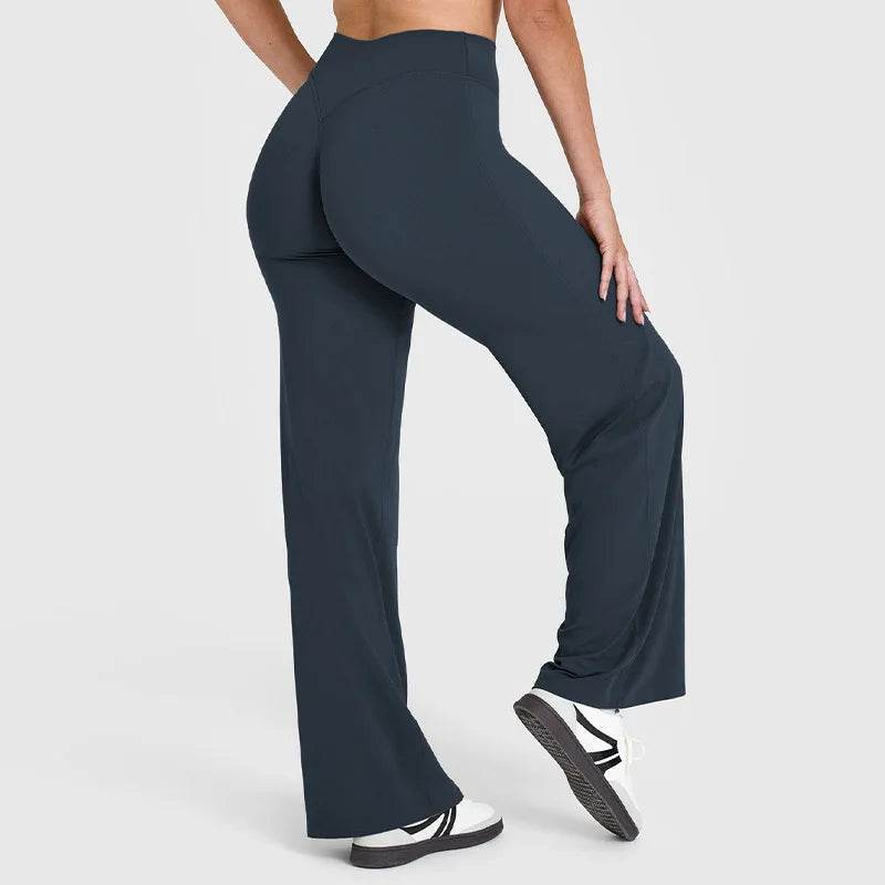 Women's High Waist Fitness Trousers - Breathable Wide-Leg Yoga Pants - Buy Center