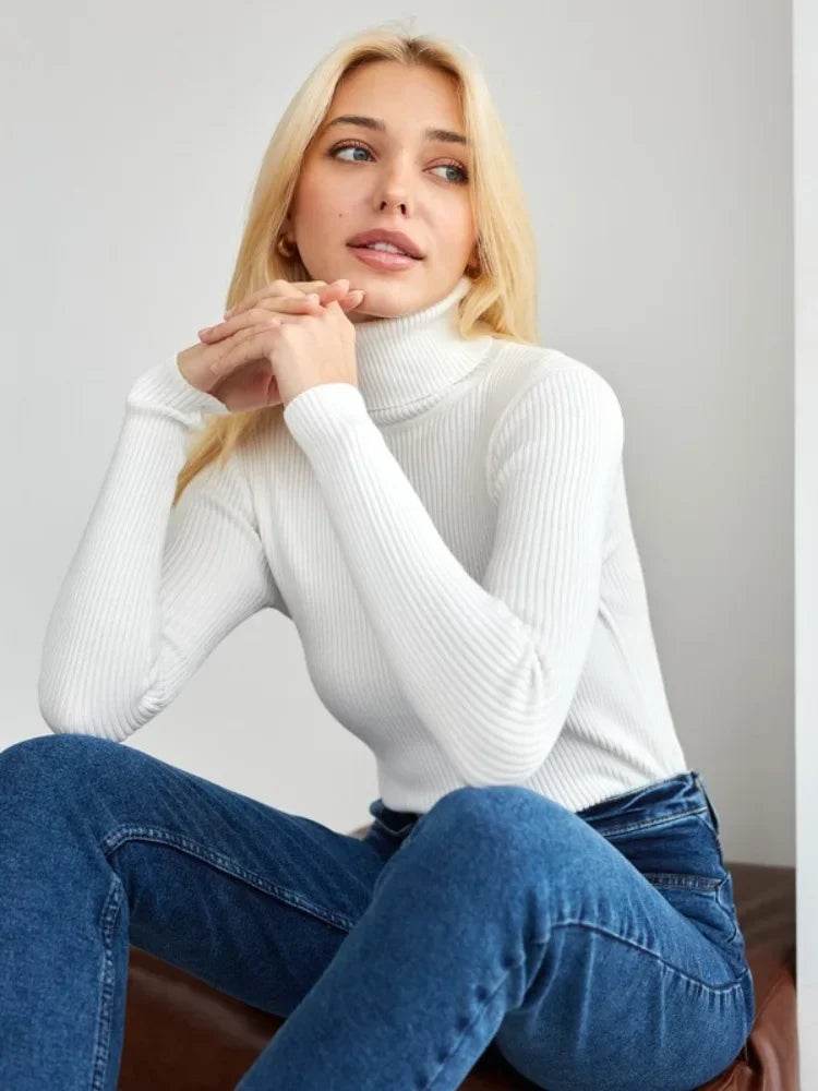 Gadinus Women's Turtleneck Sweater - Casual Autumn Pullover - Buy Center