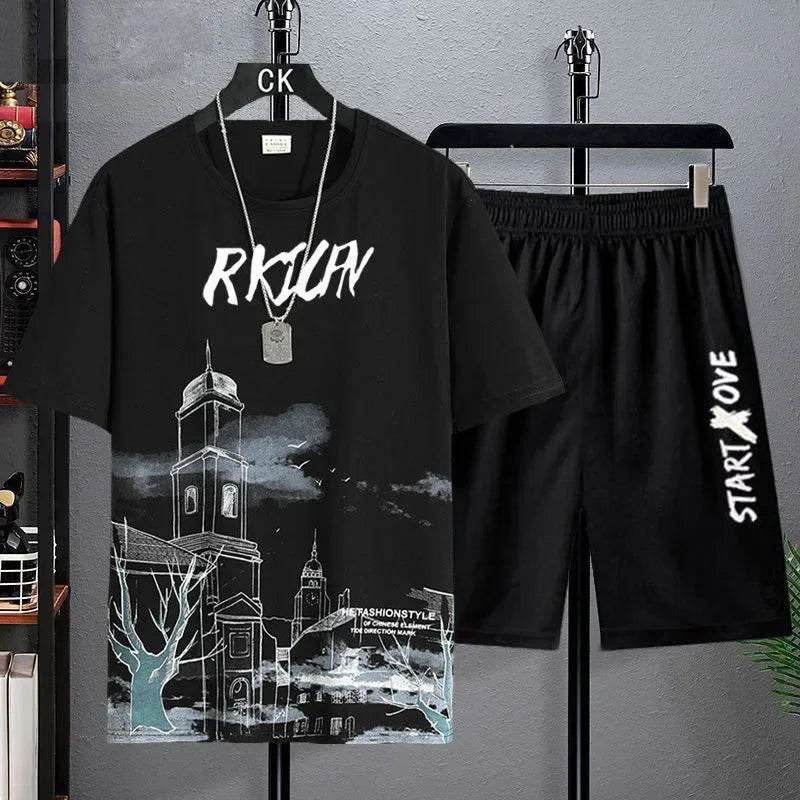 XMSFTD 2024 Summer Quick-Drying Men's Tracksuit - T-Shirt & Shorts Set - Buy Center