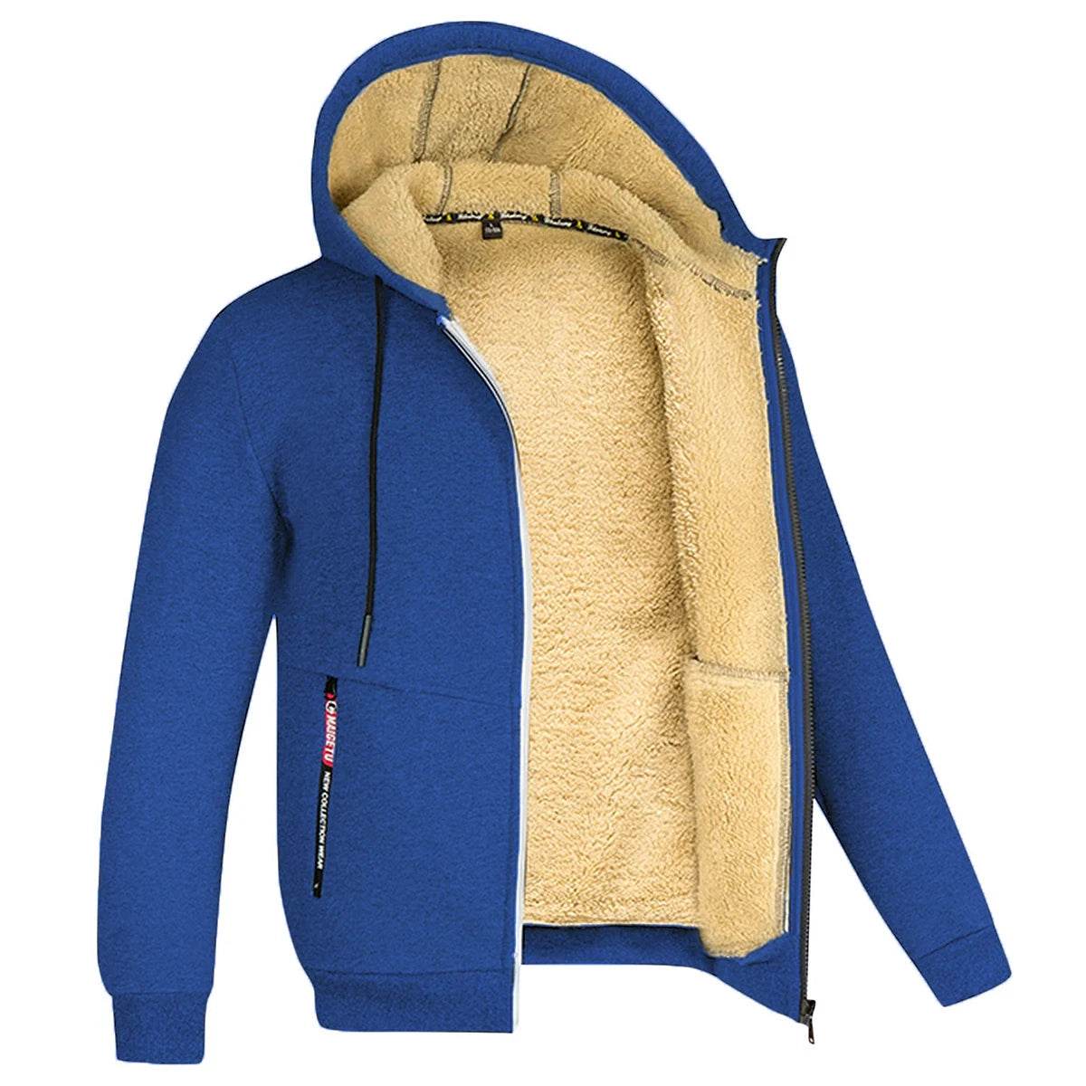 LETSNAGOU Men's Full Zip Hoodie - Casual Thick Fleece Jacket for Winter - Buy Center