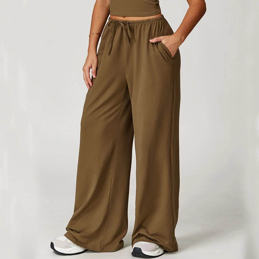 Women's High Waist Flared Leggings - Breathable Wide Leg Yoga Pants - Buy Center