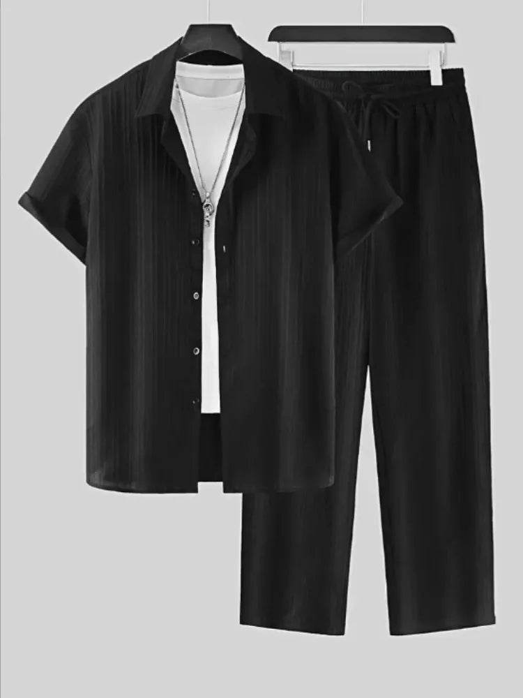 Ayrbao Men's Summer Suit - Casual Thin Knit Sweatsuit Set - Buy Center