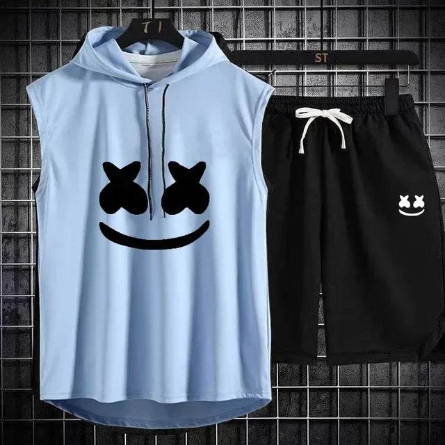 Summer Men's Two-Piece Casual Set - T-Shirt & Shorts Sports Suit - Buy Center