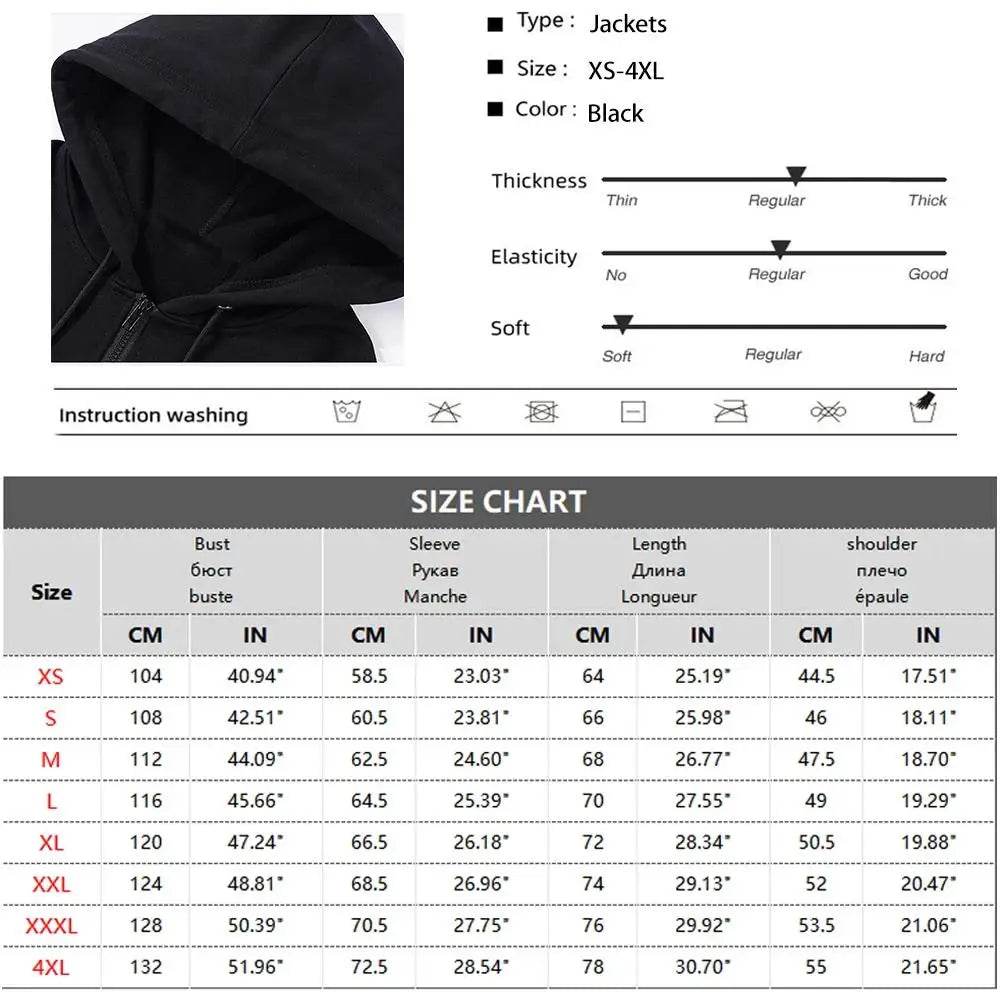 Men's Autumn Zip-Up Hoodie - Slim Fit Long Sleeve Jacket - Buy Center