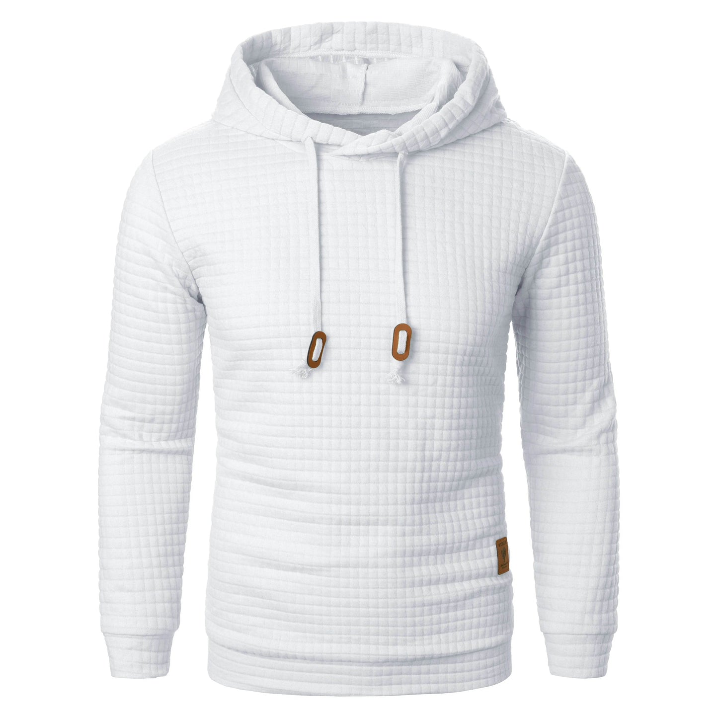 Men's Jacquard Plaid Hoodie - Warm Casual Long Sleeve Sweatshirt - Buy Center