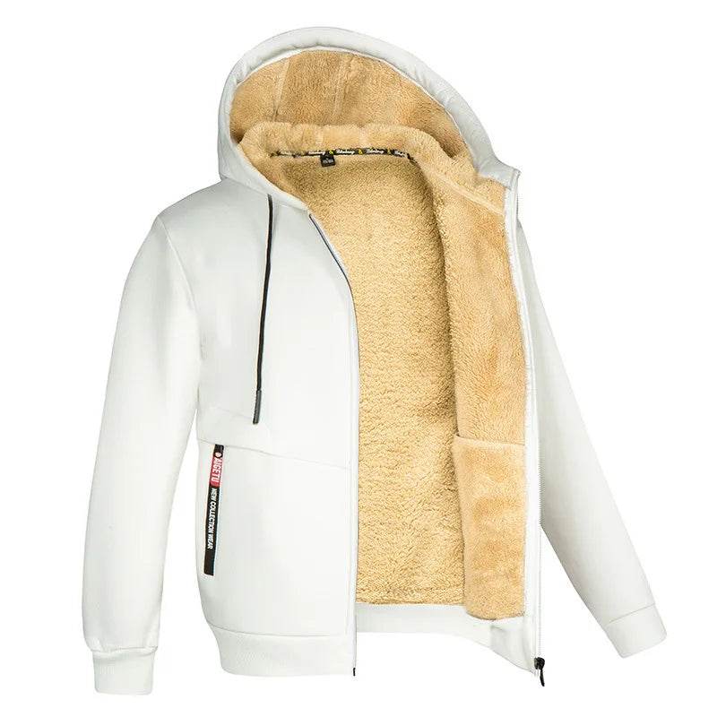 LETSNAGOU Men's Full Zip Hoodie - Casual Thick Fleece Jacket for Winter - Buy Center